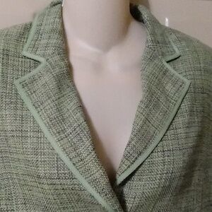 Green Silk Tweed Blazer
